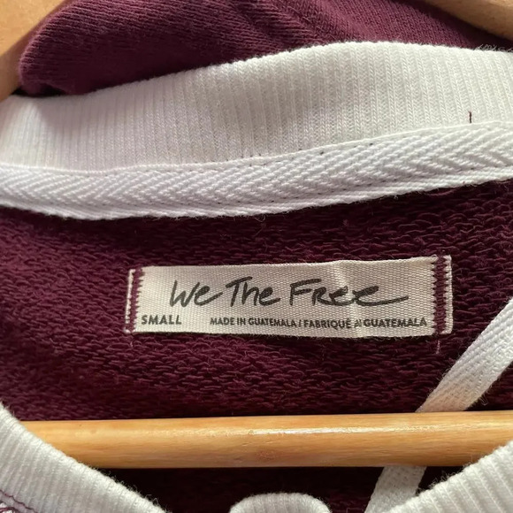 Free People We the Free Sweatshirt Classic Crew Colorblock Size Small NEW - Picture 8 of 10